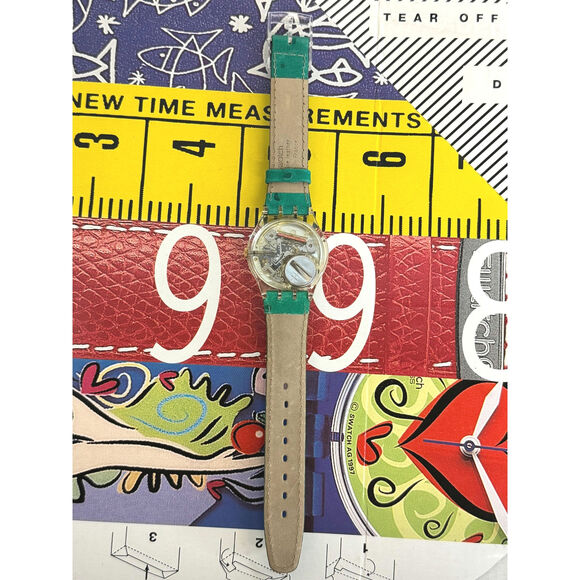 Swatch watch SPADES GK152 1993 Standard Gents New Old Stock - Picture 4 of 6